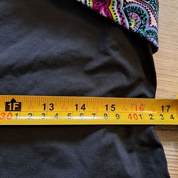 Ann Cole Essentials One Piece Swimsuit Summer Black Multi Color Size 16 NWT - Picture 6 of 14